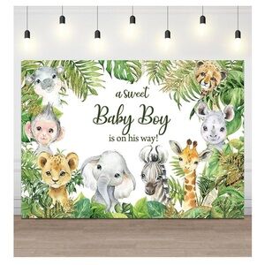 A Sweet Baby Boy is On His Way Background 10 x 8, and 12  Table arrangement